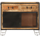 skænk 80x31x66 cm massivt ru mangotræ og metal