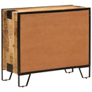 skænk 80x31x66 cm massivt ru mangotræ og metal