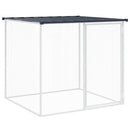 hønsehus med tag 103x98x90 cm galvaniseret stål antracitgrå
