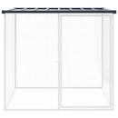 hønsehus med tag 103x98x90 cm galvaniseret stål antracitgrå