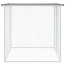hønsehus med tag 103x98x90 cm galvaniseret stål lysegrå