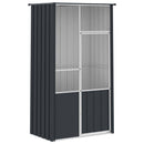 fuglebur 115x78x200 cm galvaniseret stål antracitgrå