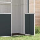 fuglebur 115x78x200 cm galvaniseret stål antracitgrå