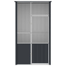 fuglebur 115x78x200 cm galvaniseret stål antracitgrå