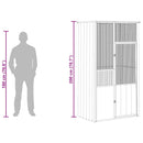fuglebur 115x78x200 cm galvaniseret stål antracitgrå