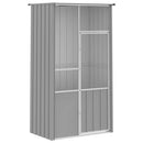 fuglebur 115x78x200 cm galvaniseret stål grå
