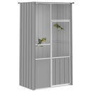 fuglebur 115x78x200 cm galvaniseret stål grå