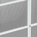fuglebur 115x78x200 cm galvaniseret stål grå
