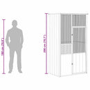 fuglebur 115x78x200 cm galvaniseret stål grå