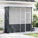 fuglebur 215x78x200 cm galvaniseret stål antracitgrå