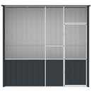 fuglebur 215x78x200 cm galvaniseret stål antracitgrå