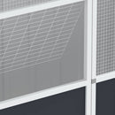 fuglebur 215x78x200 cm galvaniseret stål antracitgrå