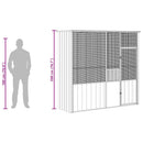 fuglebur 215x78x200 cm galvaniseret stål antracitgrå