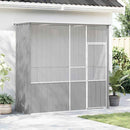 fuglebur 215x78x200 cm galvaniseret stål grå