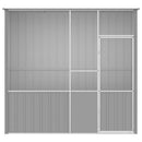 fuglebur 215x78x200 cm galvaniseret stål grå