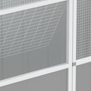 fuglebur 215x78x200 cm galvaniseret stål grå