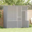 fuglebur 215x78x200 cm galvaniseret stål grå