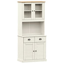 skænk VIGO 78x40x175 cm massivt fyrretræ hvid