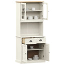 skænk VIGO 78x40x175 cm massivt fyrretræ hvid