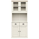 skænk VIGO 78x40x175 cm massivt fyrretræ hvid