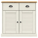 skænk VIGO 78x40x175 cm massivt fyrretræ hvid