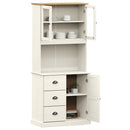 skænk VIGO 78x40x175 cm massivt fyrretræ hvid