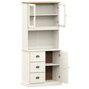 skænk VIGO 78x40x175 cm massivt fyrretræ hvid