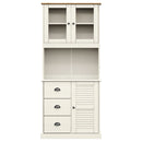 skænk VIGO 78x40x175 cm massivt fyrretræ hvid