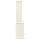 skænk VIGO 78x40x175 cm massivt fyrretræ hvid