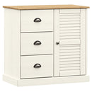 skænk VIGO 78x40x175 cm massivt fyrretræ hvid