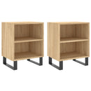 sengeborde 2 stk. 40x30x50 cm konstrueret træ sonoma-eg