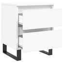 sengebord 40x35x50 cm konstrueret træ hvid