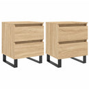 sengeborde 2 stk. 40x35x50 cm konstrueret træ sonoma-eg