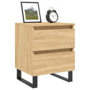 sengeborde 2 stk. 40x35x50 cm konstrueret træ sonoma-eg