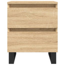 sengeborde 2 stk. 40x35x50 cm konstrueret træ sonoma-eg