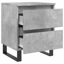 sengeborde 2 stk. 40x35x50 cm konstrueret træ betongrå