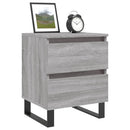 sengeborde 2 stk. 40x35x50 cm konstrueret træ grå sonoma-eg