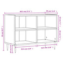 tv-bord 69,5x30x50 cm konstrueret træ betongrå