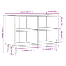 tv-bord 69,5x30x50 cm konstrueret træ grå sonoma-eg