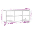 tv-bord 103,5x30x50 cm konstrueret træ sonoma-eg