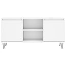 tv-bord 104x35x50 cm konstrueret træ hvid