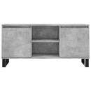 tv-bord 104x35x50 cm konstrueret træ betongrå