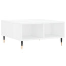 sofabord 60x60x30 cm konstrueret træ hvid højglans