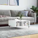 sofabord 60x60x30 cm konstrueret træ hvid højglans
