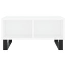 sofabord 60x60x30 cm konstrueret træ hvid