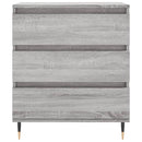 skænk 60x35x70 cm konstrueret træ grå sonoma-eg