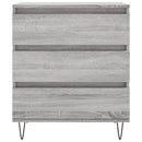 skænk 60x35x70 cm konstrueret træ grå sonoma-eg
