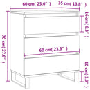 skænk 60x35x70 cm konstrueret træ hvid