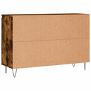 skænk 101,5x35x70 cm konstrueret træ røget egetræsfarve