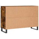 skænk 101,5x35x70 cm konstrueret træ røget egetræsfarve